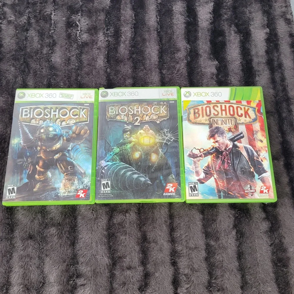 Bioshock Trilogy Xbox 360 Bundle Bioshock 1 2 and Infinite 3 Game Lot